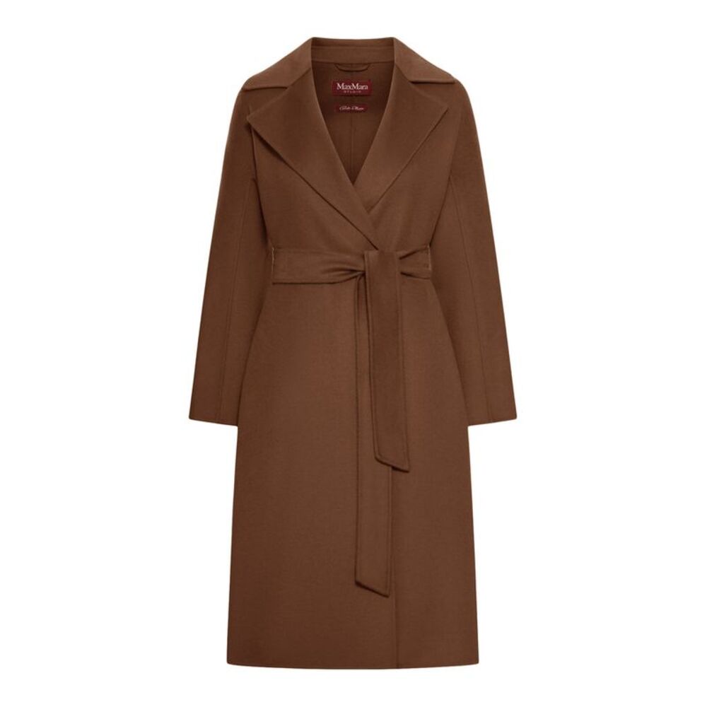 Max Mara Studio Women Cashmere Coat With Belt